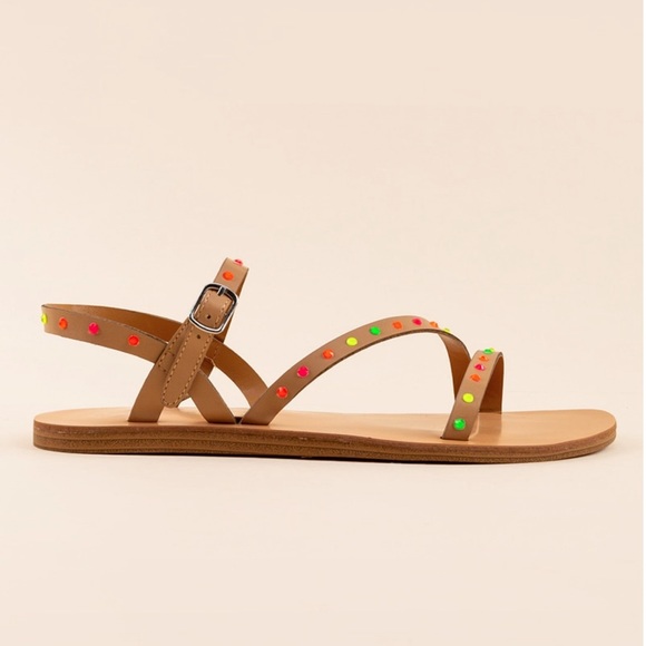 (53)New Francesca’s Indigo Rd Pobart Embellished Summer Sandals - Picture 5 of 7